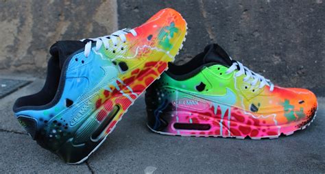 Nike Air Max 90 Blue Galaxy Style Painted Custom Shoes Sneaker Etsy