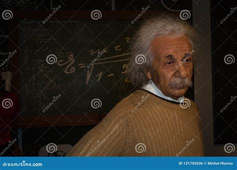 Vax Figure Albert Einstein In Madame Tussauds Museum Editorial Photo