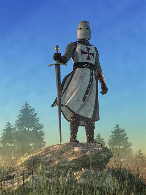 The Knight Templar Digital Art By Daniel Eskridge Pixels Merch