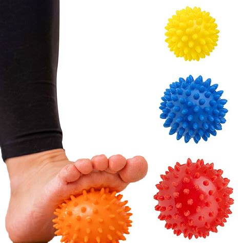 Spiky Massage Balls For Sensory Stimulation And Rehabilitation Set Of
