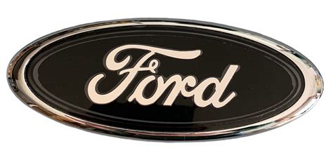 Ford Oval Badge Emblem Blackchrome Rear Logo Transit 150mm X Etsy