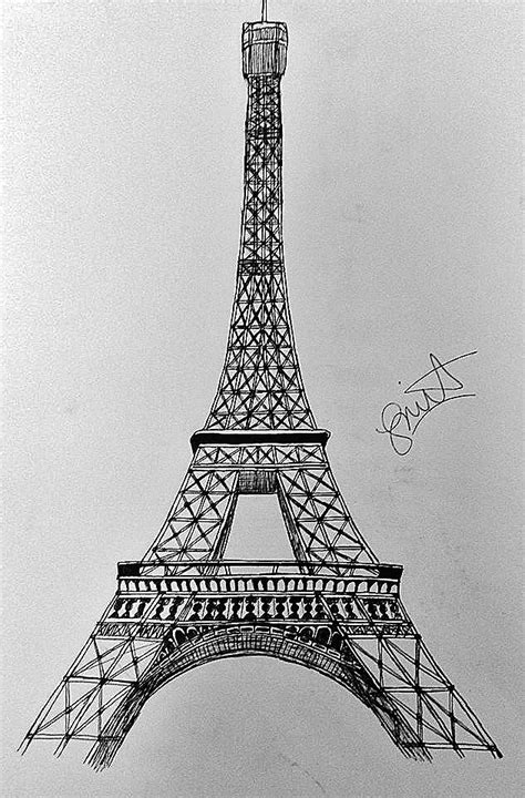 Eiffel tower on colorful background. Eiffel Tower Art Drawing | Paris | Pinterest | Art, Art ...