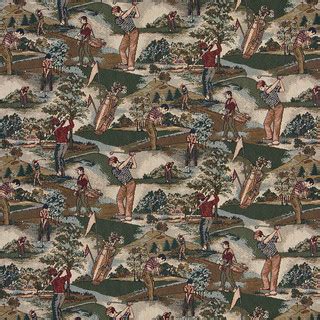 Living room furniture sets fabric guru fabrics by the yard. Golfers Golf Course and Golf bags Themed Tapestry ...