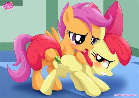 Rule 34 Anal Insertion Apple Bloom Mlp Bbmbbf Blush Dildo Equestria