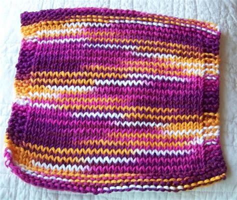Dishcloth ~ St St With Garter Border With Images Knitting