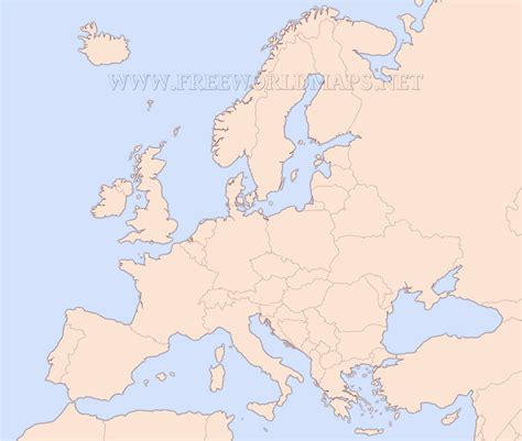 Map Of Europe Plain Secretmuseum