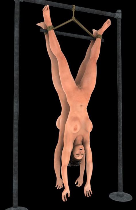 Hanging Upside Down Crucified Brunette Has To Suck Her Hot Sex Picture