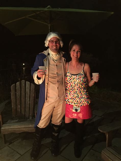 Diy Couples Halloween Costume George Washington And A Gum Ball Machine