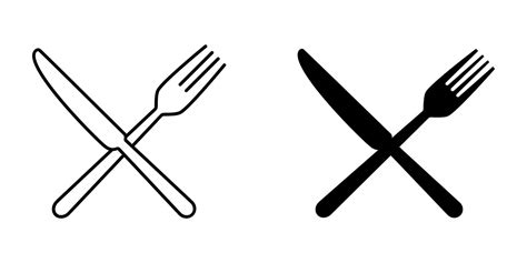 Set Of Fork And Knife Icons 2743518 Vector Art At Vecteezy