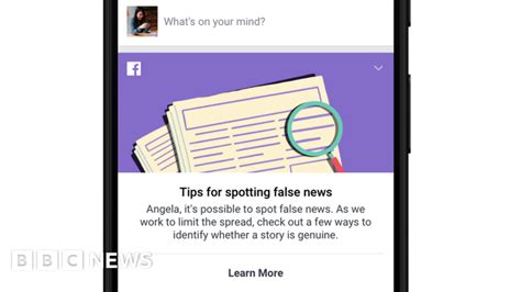 Facebook To Tackle Fake News With Educational Campaign Bbc News