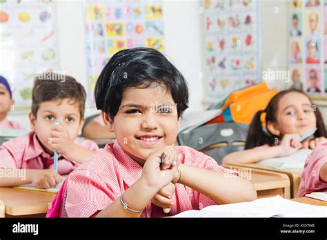 Indian School Children Students Book Studying Class Education Learning