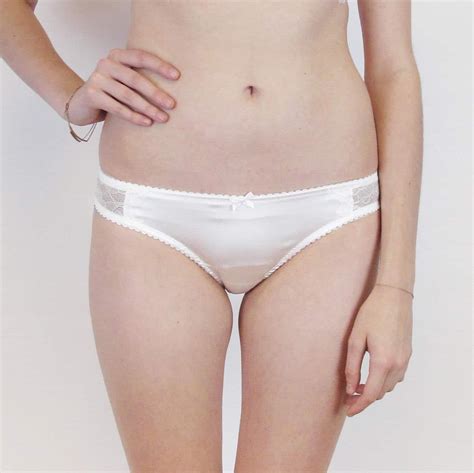 Panties In Silk And Lace White Brief In Lace And Silk Marianna Giordana Paris