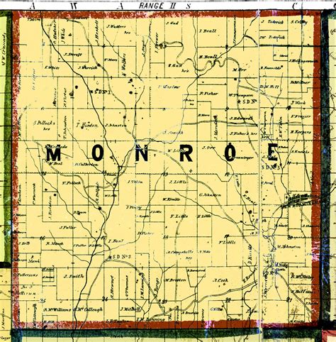 Monroe Township 1855 Guernsey County Ohio Guernsey County History