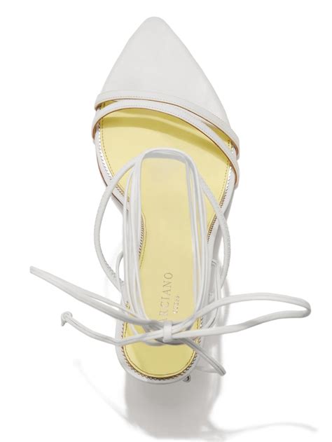 Strappy Lace Up Heeled Sandal True White Womens Marciano Shoes