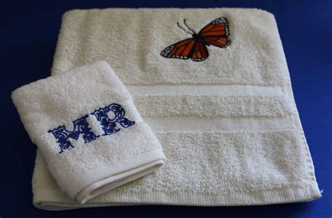 Set Of Three Personalised Bath Towel Hand Towel And Face Cloth