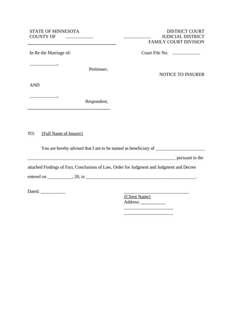 Minnesota Court Order Form Fill Out And Sign Printable Pdf Template