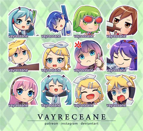 Vocaloid Animated Emojis By Vayreceane On Deviantart