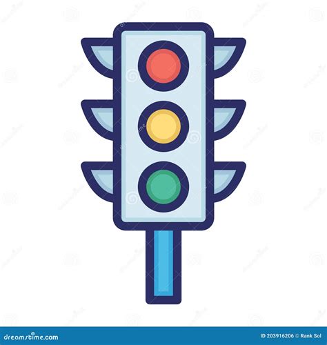 Road Signals Signal Traffic Signs Fully Editable Vector Icon Stock