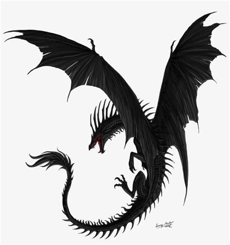 Aarok By Sunimo Flying Black Dragon Png Free Transparent Png