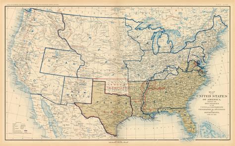 Confederate United States Civil War Map