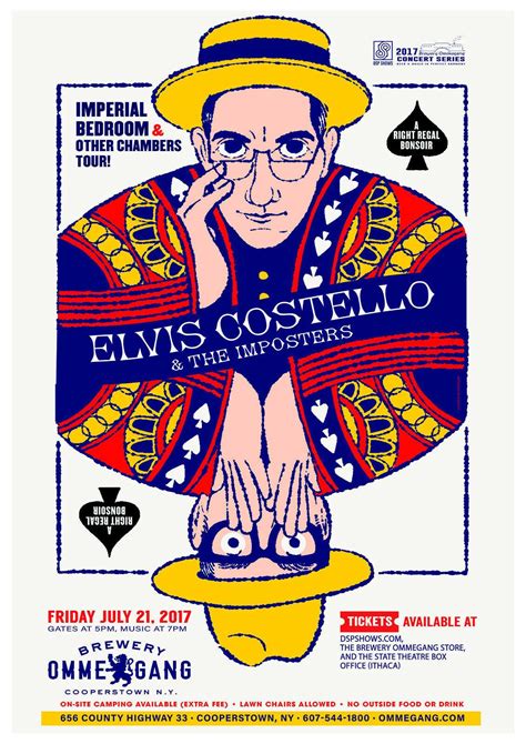 reproduction elvis costello concert poster imperial bedroom the imposters ebay in 2021