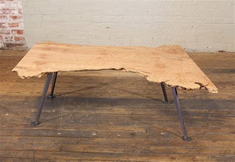 Coffee table, dorm room table, baker's table, sofa table, drafting table, utility table or kid's table. Coffee Table Free-Form Live Edge Maple Burl with Steel ...