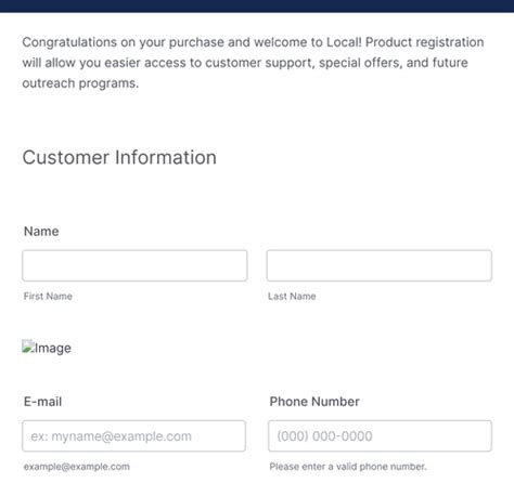 Product Registration Form Template Jotform