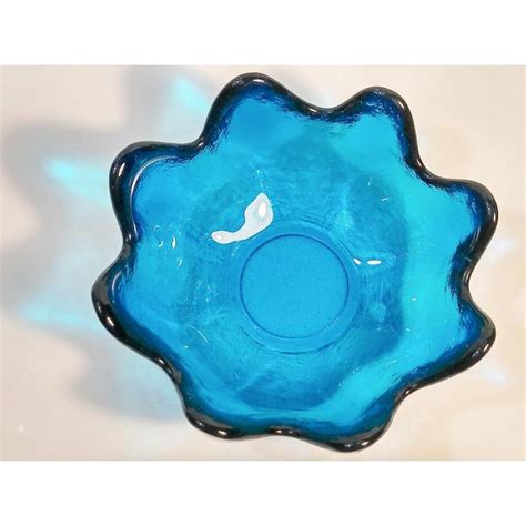 Blenko Cobalt Blue Glass Bowl Chairish Blenko Glass Decorative