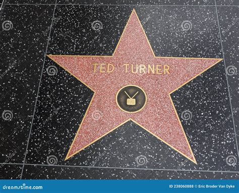 TV Mogul Ted Turner Star with TV Logo on Hollywood Walk of Fame