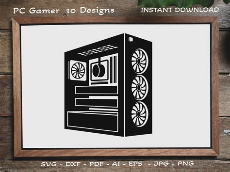Pc Gamer Svg Designs Gaming Pc Svg Graphic Card Svg