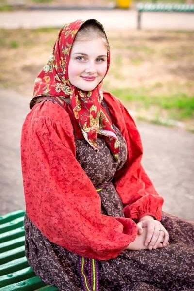 Casual Dress Of A Peasant Girl From Northern Provinces Russia Modern Work According To The