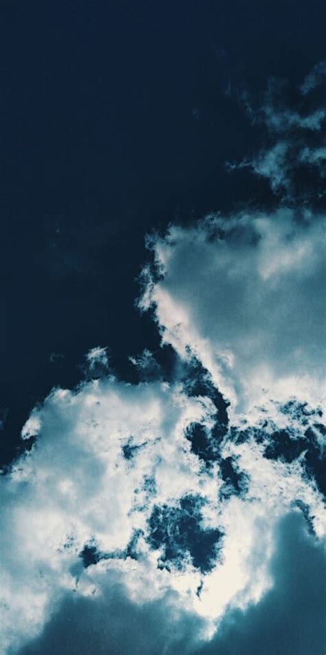 Aesthetic Dark Blue Clouds Nature Wallpaper Fisoloji