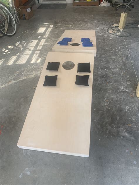 Unfinished Wood Cornhole Board Perfect For Woodstain Etsy