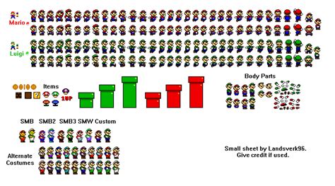 Custom Mario And Luigi Sprites By Landsverk On Deviantart