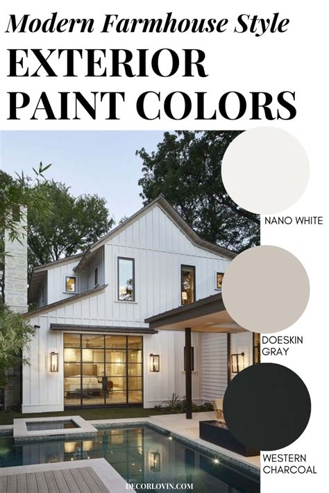Also of note, black paint colors are quickly becoming trendy in the modern farmhouse space and can add a rather dramatic look to any room. Modern Farmhouse Exterior Paint Can't decide which color ...