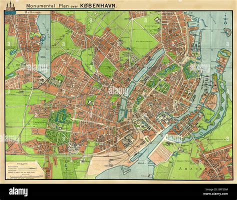 The Old Plan Of Copenhagen Capitals Of Denmark Stock Photo Alamy