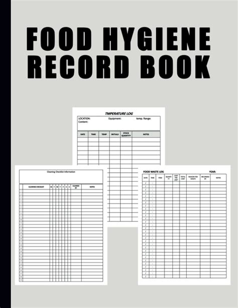 Buy Food Hygiene Record Book Daily Temperature Log Sheet For