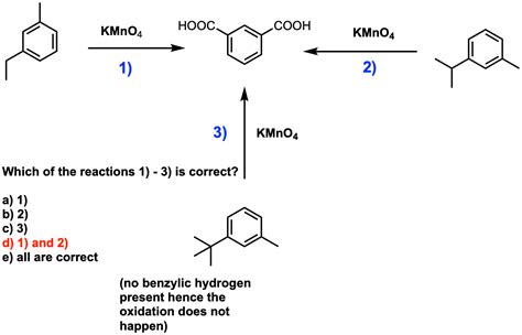 oxidation of aromatic alkanes with kmno4 to give carboxylic acids master organic chemistry