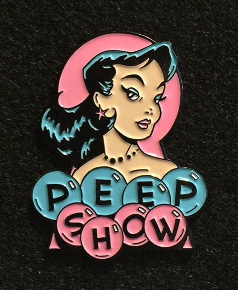 Peep Show Enamel Lapel Pin Etsy