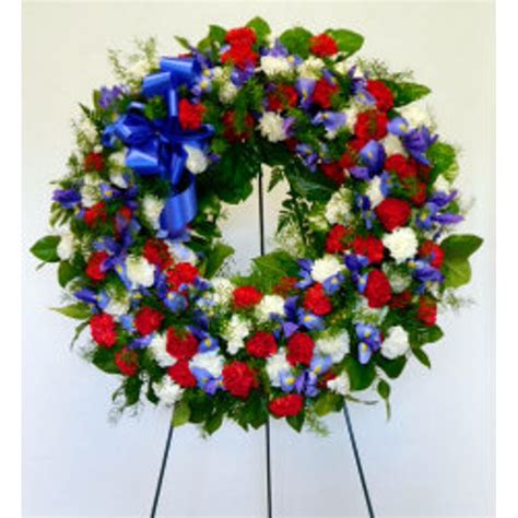 Blue hydrangea artificial flower stem, 3ct. Red, White, and Blue Wreath Eden Flowers , Local Flower ...