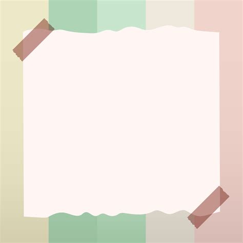 Cute Aesthetic Empty Torn Paper Note Frame With Beige Pastel Color