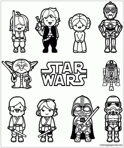 Free star wars r2d2 coloring pages printable for kids and adults. Lego Star Wars Characters Coloring Page - Free Coloring ...