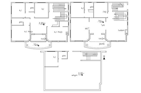 2 Storey House Floor Plan Dwg Free Download Floorplansclick