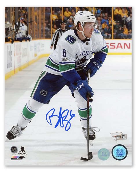 brock boeser vancouver canucks autographed hockey 8x10 photo nhl auctions