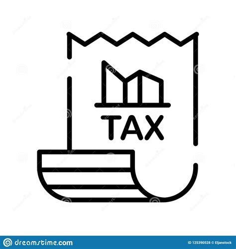 Tax Icon Vector Isolated On White Background Tax Sign Line Symbol Or