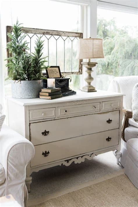 Using dresser with hutch for decorate bedroom. A New Old Dresser In The Sunroom | Farmhouse style ...