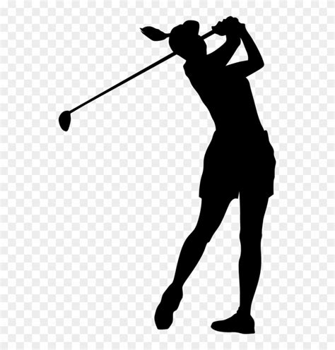Free Golf Clipart Funny Golf Clip Art Black And White Female Golfer