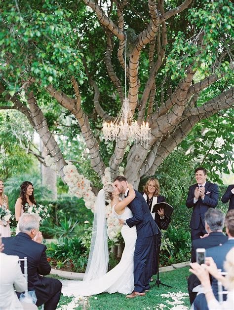 Alyssa And Jacobs Romantic Blush Backyard Wedding By Mallory Dawn