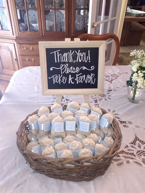 Handing a baby shower party favor to each guest as they leave is a sweet gesture. "A baby is brewing" party favor, tea bags for baby shower ...
