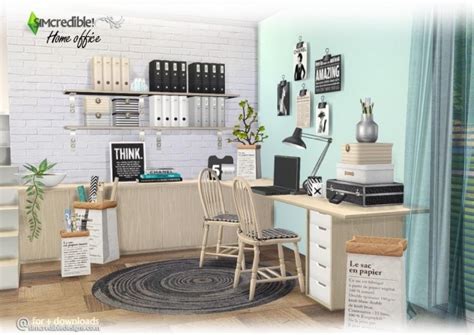 Simcredible Designs 4 Home Office Set Sims 4 Compilation